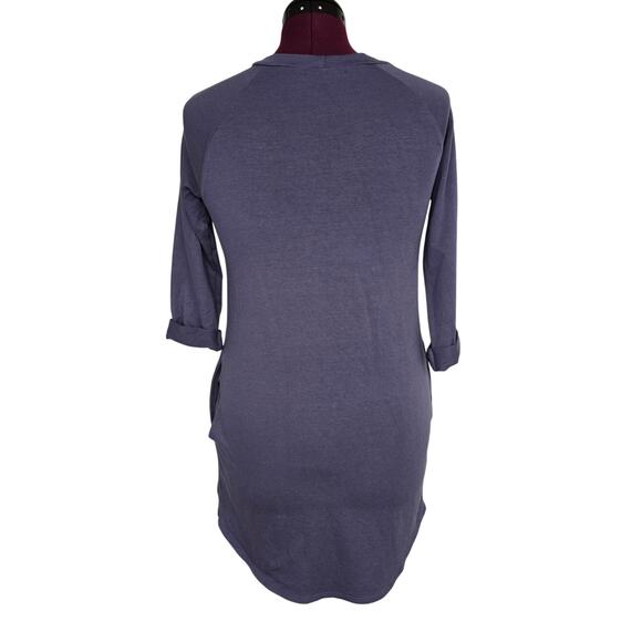 Women's Cherish Blue 3/4 Sleeve Sweatshirt Shirt Dress w/ Pockets | Size Small - Picture 2 of 10
